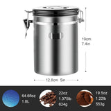 Stainless Steel Airtight  Storage Bottles Jars For Coffee Bean