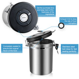 Stainless Steel Airtight  Storage Bottles Jars For Coffee Bean