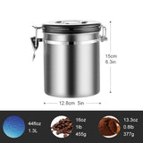 Stainless Steel Airtight  Storage Bottles Jars For Coffee Bean