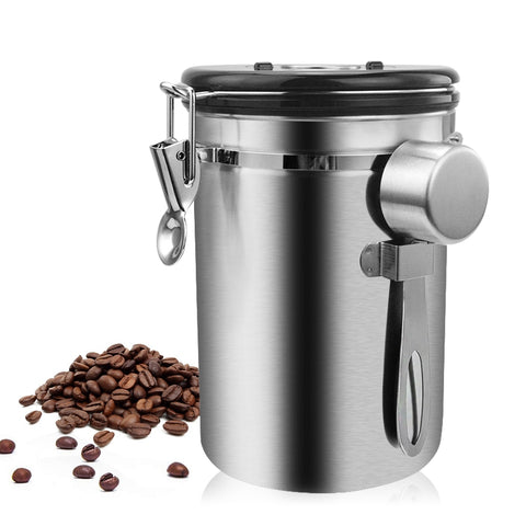 Stainless Steel Airtight  Storage Bottles Jars For Coffee Bean